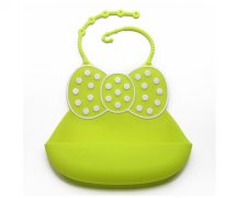 嬰兒喂食防漏硅膠圍兜，食品級硅膠飯兜